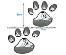 Silver Bear Paw Pet Animal Footprints Emblem Car Truck Decor 3D Sticker Decal